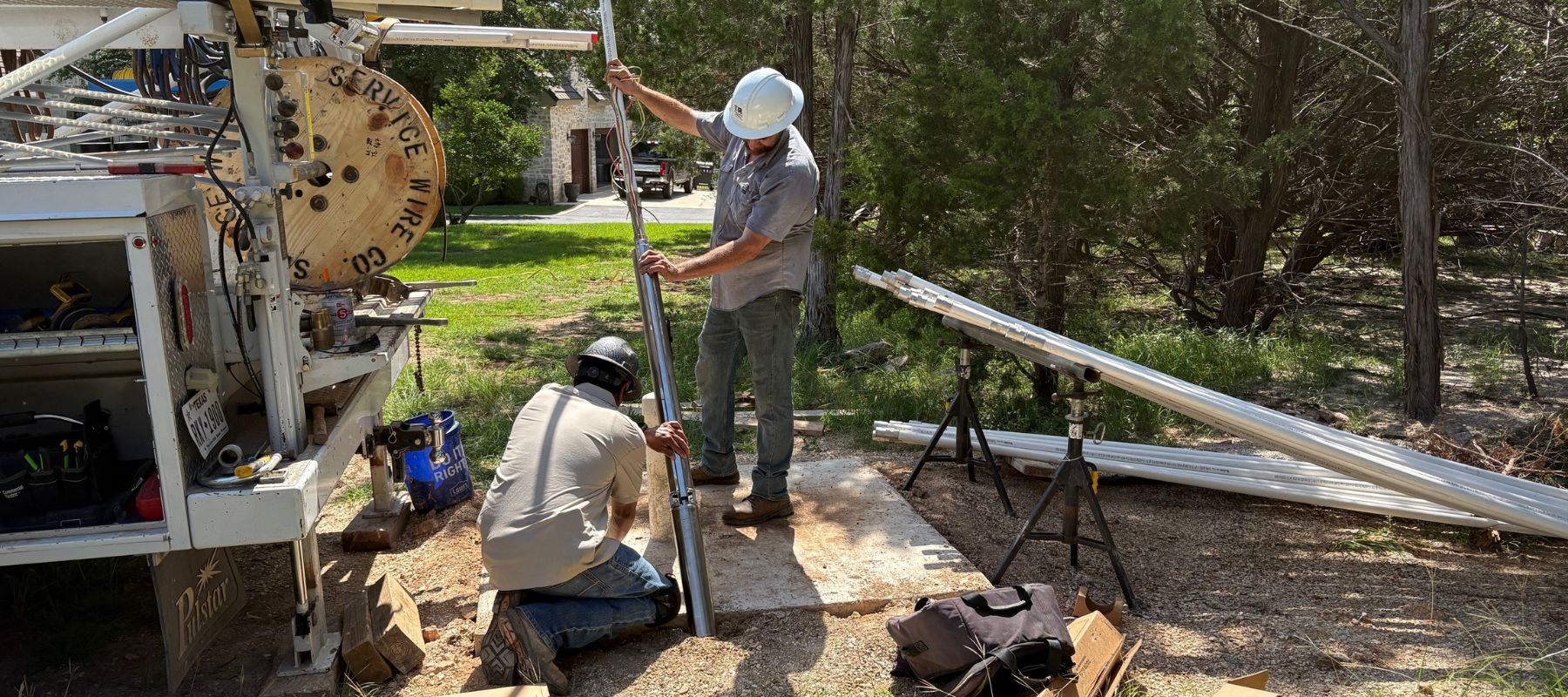 punp installation in the texas hill country