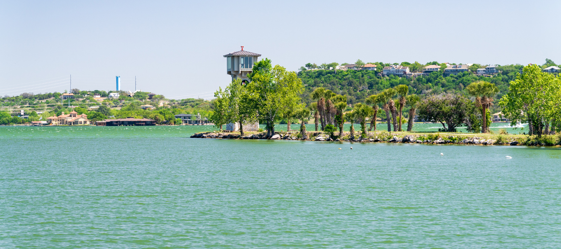 Waterfront scenery in Marble Falls, TX, highlighting the Central Texas environment where TR Drilling provides water well drilling and pump services.